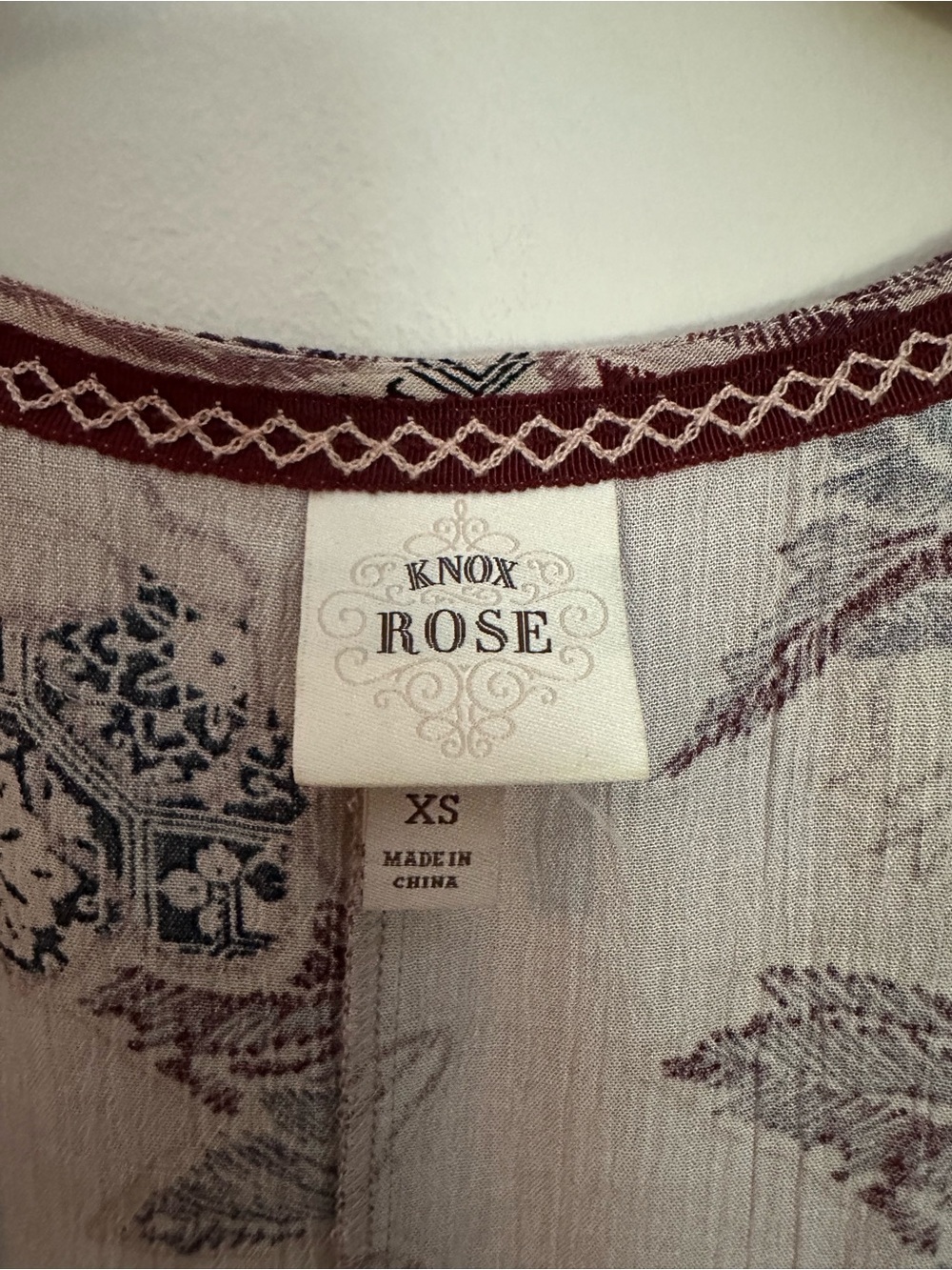 Knox Rose Kimono Cardigan Floral XS Dusty Rose EUC - Picture 7 of 11